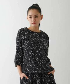 HIROKO BIS / ヒロコビス シャツ・ブラウス | シアーチェックドットプリントブラウス /洗える