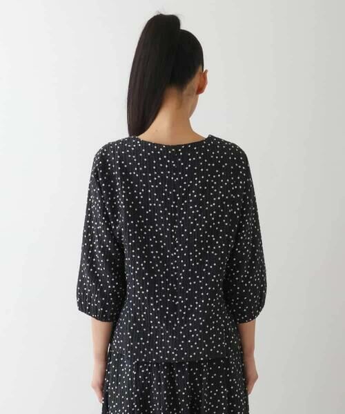 HIROKO BIS / ヒロコビス シャツ・ブラウス | シアーチェックドットプリントブラウス /洗える | 詳細4