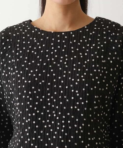 HIROKO BIS / ヒロコビス シャツ・ブラウス | シアーチェックドットプリントブラウス /洗える | 詳細5