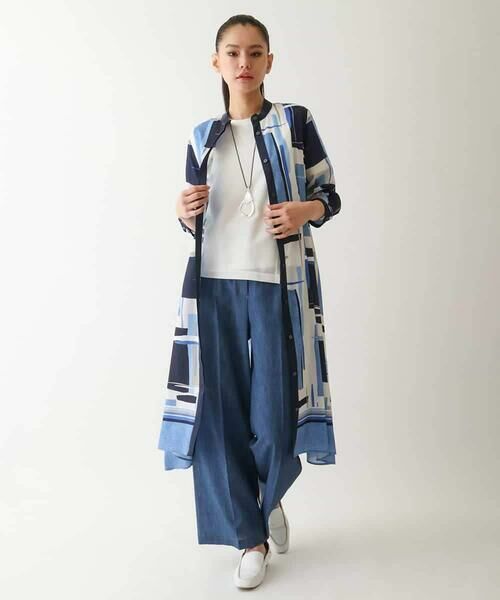 HIROKO BIS / ヒロコビス ロング・マキシ丈ワンピース | グラフィカルプリントデザインワンピース /洗濯機で洗える | 詳細14