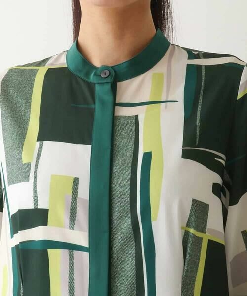 HIROKO BIS / ヒロコビス ロング・マキシ丈ワンピース | グラフィカルプリントデザインワンピース /洗濯機で洗える | 詳細3