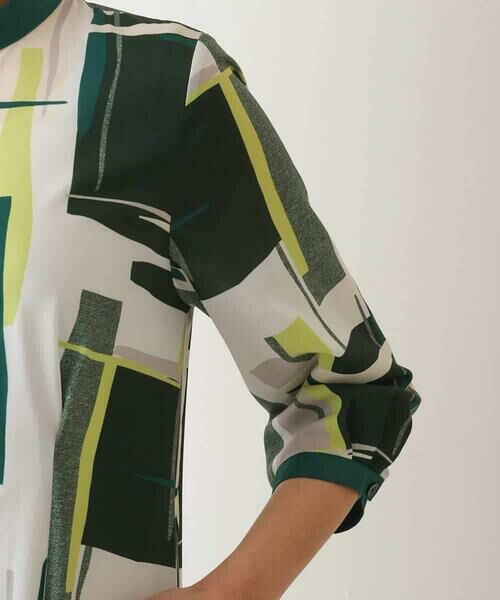 HIROKO BIS / ヒロコビス ロング・マキシ丈ワンピース | グラフィカルプリントデザインワンピース /洗濯機で洗える | 詳細5