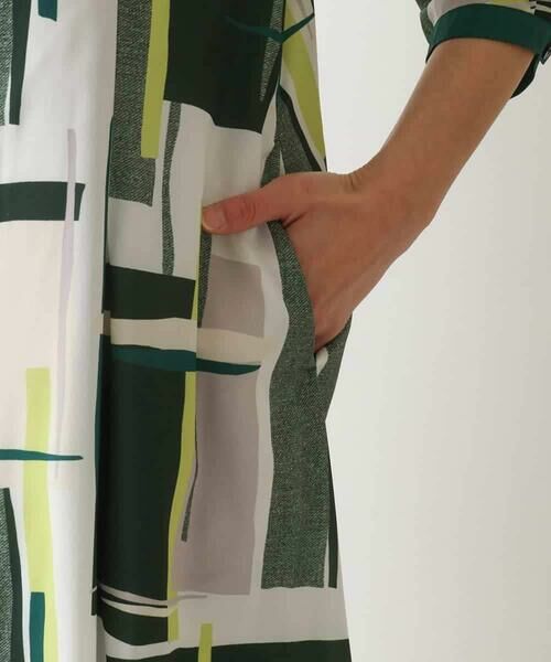 HIROKO BIS / ヒロコビス ロング・マキシ丈ワンピース | グラフィカルプリントデザインワンピース /洗濯機で洗える | 詳細6