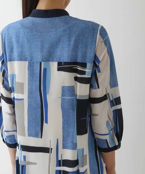 HIROKO BIS / ヒロコビス ロング・マキシ丈ワンピース | グラフィカルプリントデザインワンピース /洗濯機で洗える | 詳細19