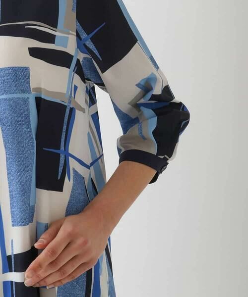 HIROKO BIS / ヒロコビス ロング・マキシ丈ワンピース | グラフィカルプリントデザインワンピース /洗濯機で洗える | 詳細20