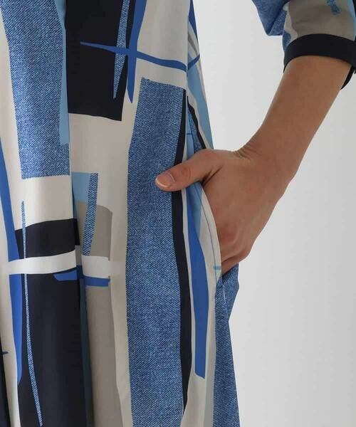 HIROKO BIS / ヒロコビス ロング・マキシ丈ワンピース | グラフィカルプリントデザインワンピース /洗濯機で洗える | 詳細21