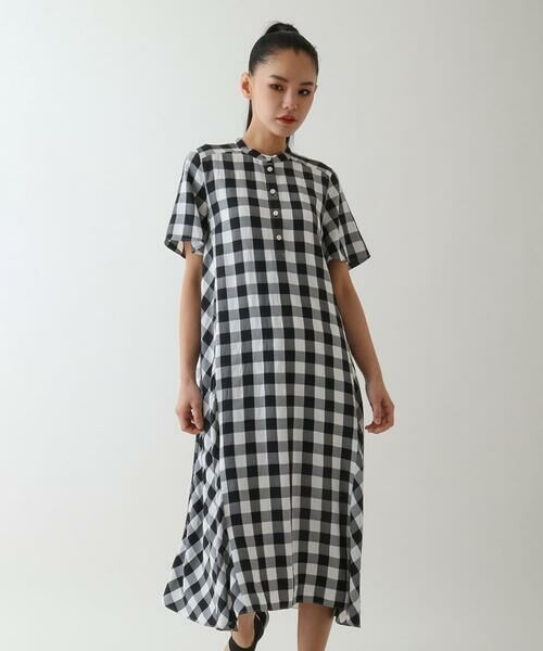 HIROKO BIS / ヒロコビス ロング・マキシ丈ワンピース | ギンガムサッカーデザインワンピース /洗える | 詳細12