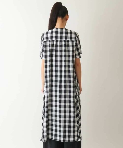 HIROKO BIS / ヒロコビス ロング・マキシ丈ワンピース | ギンガムサッカーデザインワンピース /洗える | 詳細2