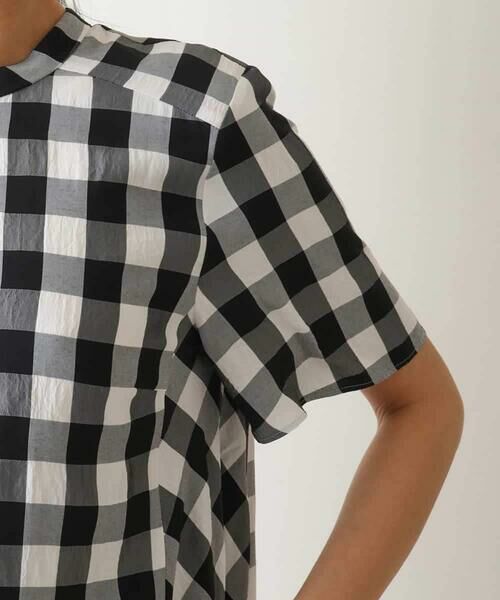 HIROKO BIS / ヒロコビス ロング・マキシ丈ワンピース | ギンガムサッカーデザインワンピース /洗える | 詳細5
