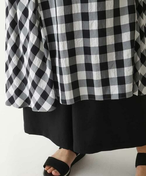 HIROKO BIS / ヒロコビス ロング・マキシ丈ワンピース | ギンガムサッカーデザインワンピース /洗える | 詳細6
