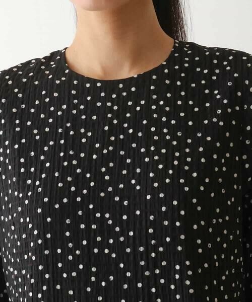 HIROKO BIS / ヒロコビス ロング・マキシ丈ワンピース | シアーチェックドットプリントワンピース /洗える | 詳細3