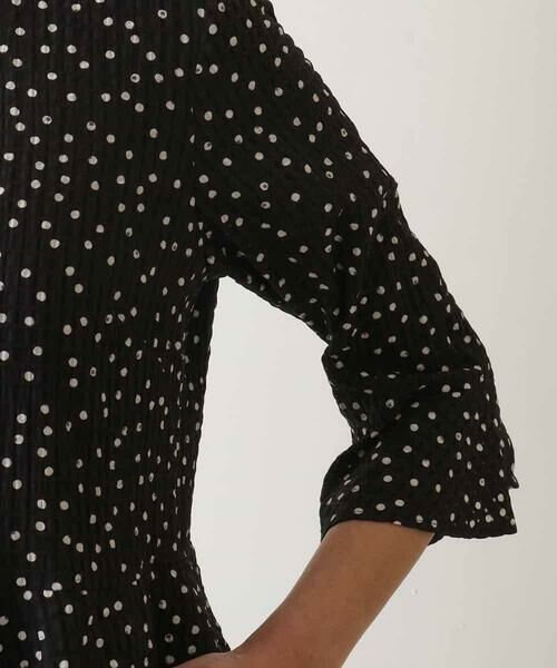 HIROKO BIS / ヒロコビス ロング・マキシ丈ワンピース | シアーチェックドットプリントワンピース /洗える | 詳細5