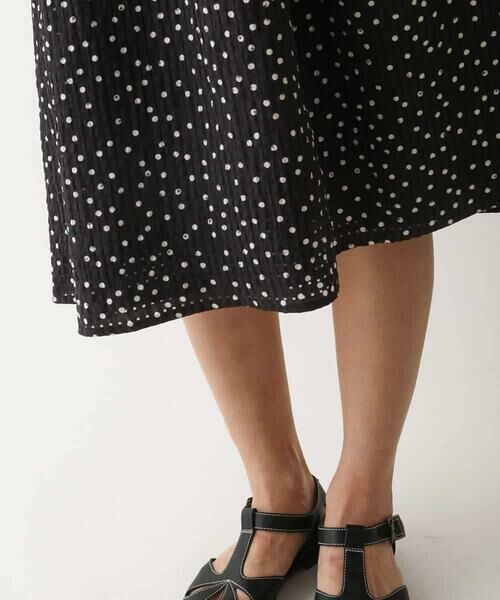 HIROKO BIS / ヒロコビス ロング・マキシ丈ワンピース | シアーチェックドットプリントワンピース /洗える | 詳細6