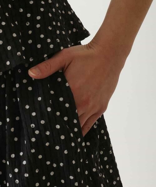 HIROKO BIS / ヒロコビス ロング・マキシ丈ワンピース | シアーチェックドットプリントワンピース /洗える | 詳細7