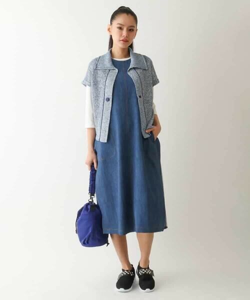 HIROKO BIS / ヒロコビス ベスト | カラーミックスニットジレ | 詳細12