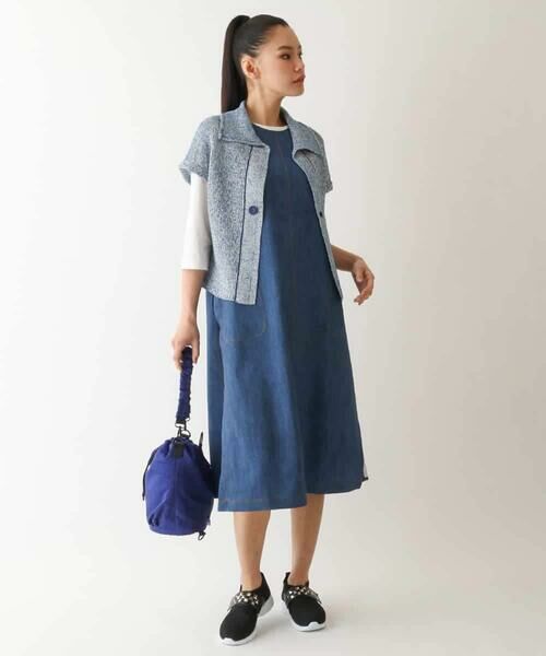 HIROKO BIS / ヒロコビス ベスト | カラーミックスニットジレ | 詳細14