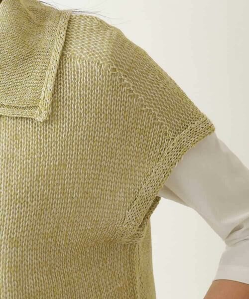 HIROKO BIS / ヒロコビス ベスト | カラーミックスニットジレ | 詳細5