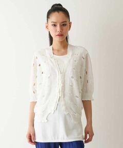 HIROKO BIS / ヒロコビス ニット・セーター | ドットメッシュニットカーディガン /洗える