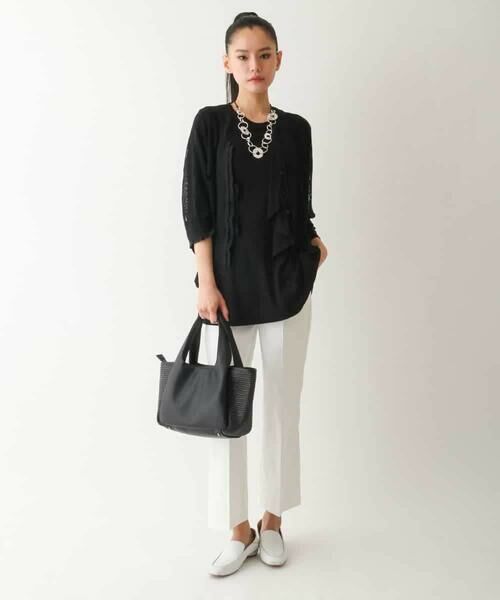 HIROKO BIS / ヒロコビス ニット・セーター | ドットメッシュニットカーディガン /洗える | 詳細11