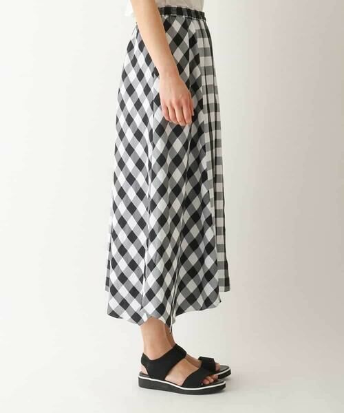 HIROKO BIS / ヒロコビス ロング・マキシ丈スカート | アシンメトリーヘムギンガムスカート /洗える | 詳細1