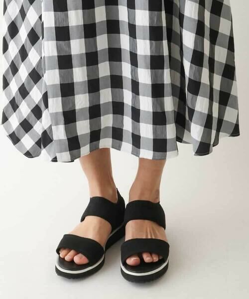 HIROKO BIS / ヒロコビス ロング・マキシ丈スカート | アシンメトリーヘムギンガムスカート /洗える | 詳細5