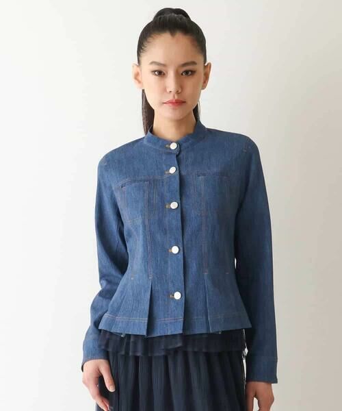 HIROKO BIS / ヒロコビス セットアップ | デニム風ステッチデザインジャケット /洗濯機で洗える | 詳細1