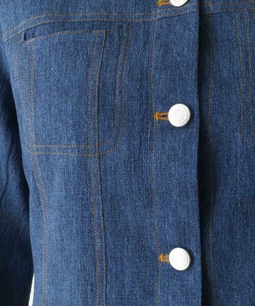 HIROKO BIS / ヒロコビス セットアップ | デニム風ステッチデザインジャケット /洗濯機で洗える | 詳細11