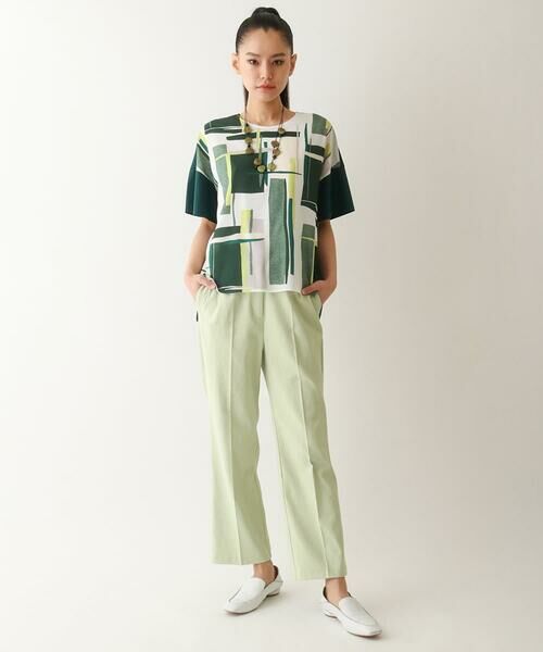 HIROKO BIS / ヒロコビス カットソー | ブロッキングプリントデザインプルオーバー /洗える | 詳細17