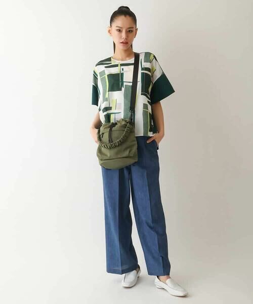 HIROKO BIS / ヒロコビス カットソー | ブロッキングプリントデザインプルオーバー /洗える | 詳細9