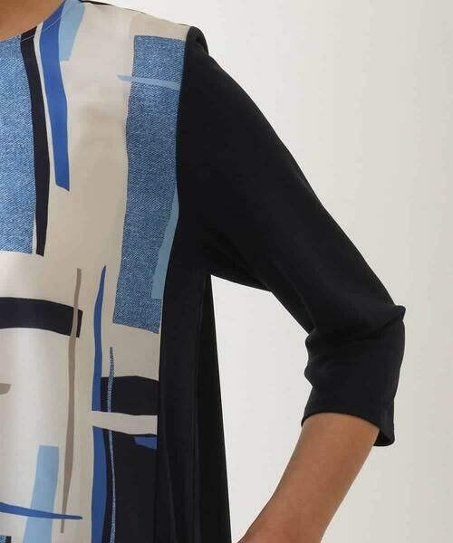 HIROKO BIS / ヒロコビス チュニック | ブロッキングモチーフデザインチュニック /洗濯機で洗える | 詳細5