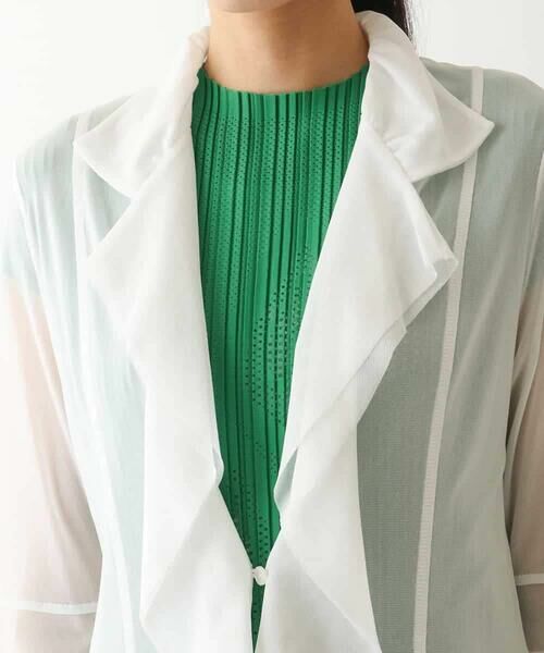 HIROKO BIS / ヒロコビス カーディガン・ボレロ | ラッフルギャザーチュールジャケット /洗濯機で洗える | 詳細4