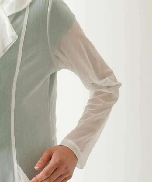 HIROKO BIS / ヒロコビス カーディガン・ボレロ | ラッフルギャザーチュールジャケット /洗濯機で洗える | 詳細6