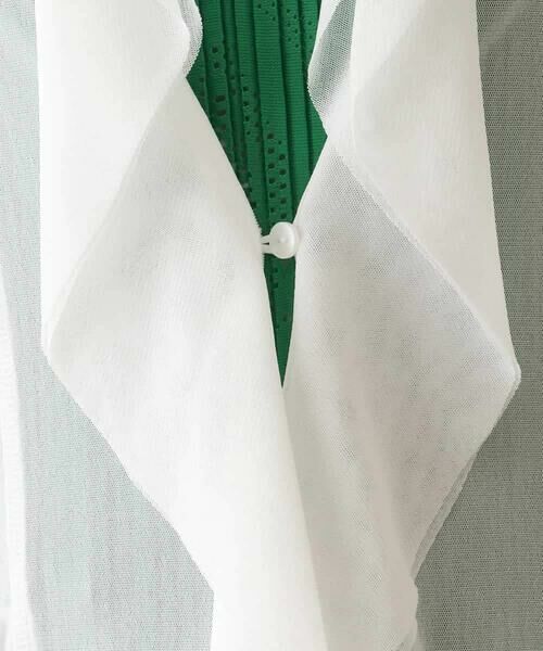 HIROKO BIS / ヒロコビス カーディガン・ボレロ | ラッフルギャザーチュールジャケット /洗濯機で洗える | 詳細9