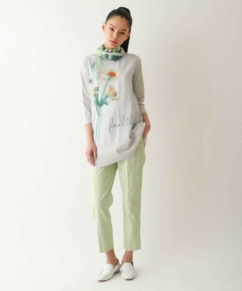 HIROKO BIS / ヒロコビス チュニック | 転写プリントドッキングチュニック /洗える | 詳細17