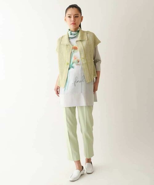 HIROKO BIS / ヒロコビス チュニック | 転写プリントドッキングチュニック /洗える | 詳細20