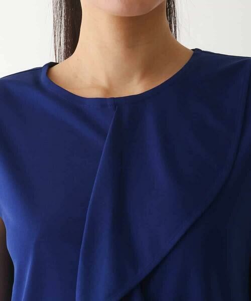 HIROKO BIS / ヒロコビス カットソー | アシンメトリーフリルデザインノースリーブプルオーバー /洗える | 詳細3