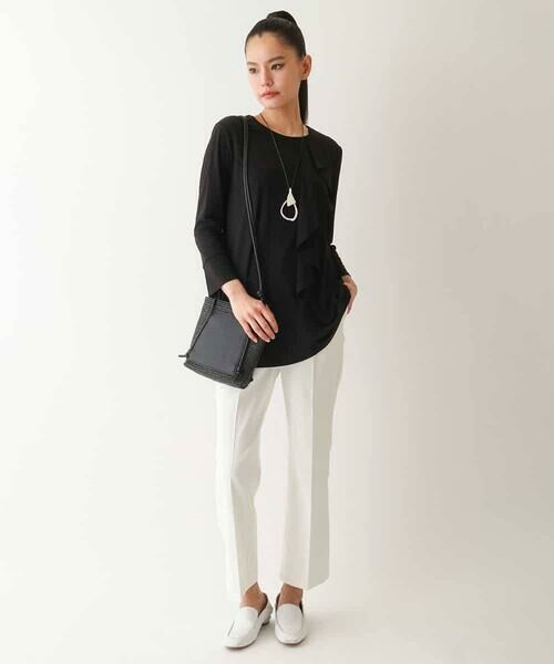 HIROKO BIS / ヒロコビス チュニック | アシンメトリーフリルデザインチュニック /洗える | 詳細10