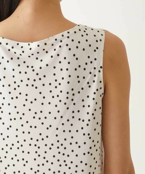 HIROKO BIS / ヒロコビス タンクトップ | ポルカドットノースリーブトップ /洗える | 詳細4