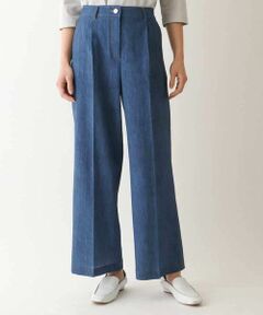 HIROKO BIS / ヒロコビス その他パンツ | デニム風ワイドパンツ /洗濯機で洗える