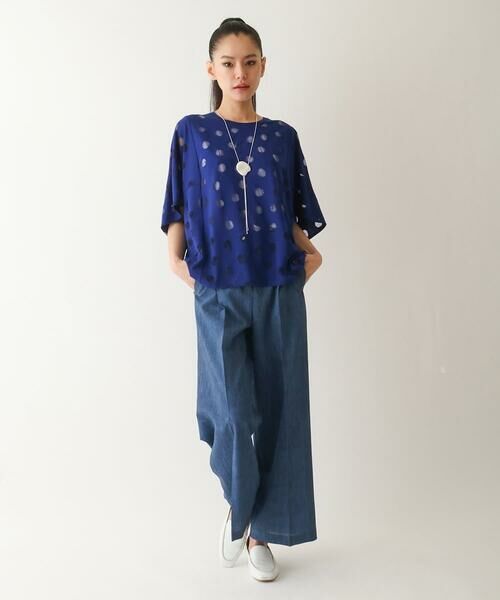 HIROKO BIS / ヒロコビス その他パンツ | デニム風ワイドパンツ /洗濯機で洗える | 詳細11