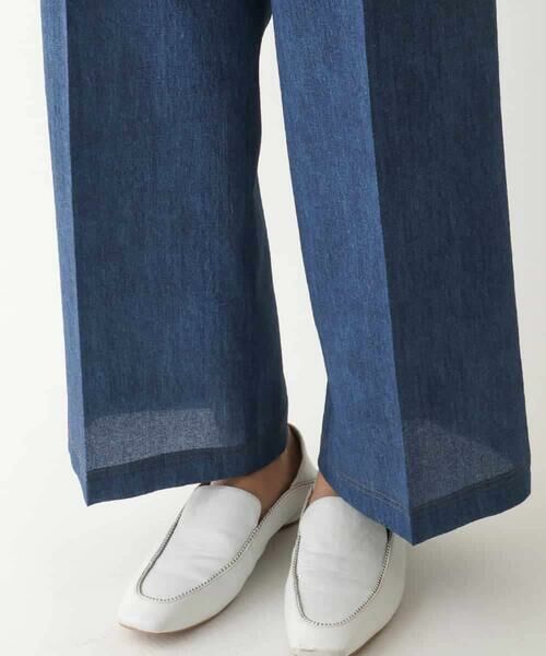 HIROKO BIS / ヒロコビス その他パンツ | デニム風ワイドパンツ /洗濯機で洗える | 詳細6