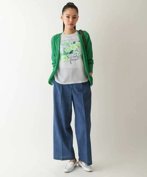 HIROKO BIS / ヒロコビス その他パンツ | デニム風ワイドパンツ /洗濯機で洗える | 詳細8