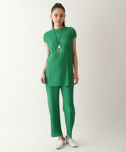 HIROKO BIS / ヒロコビス ショート・ハーフ・半端丈パンツ | プリモーディアルプリーツパンツ /洗える | 詳細9