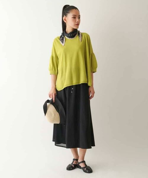 HIROKO BIS / ヒロコビス ニット・セーター | 【接触冷感】パフスリーブニットプルオーバー /洗える | 詳細8