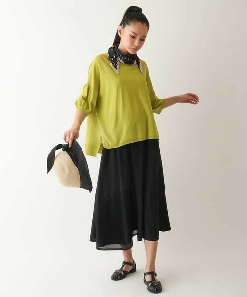 HIROKO BIS / ヒロコビス ニット・セーター | 【接触冷感】パフスリーブニットプルオーバー /洗える | 詳細9