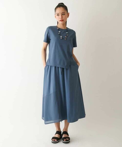 HIROKO BIS / ヒロコビス カットソー | 【UVカット/遮熱性】レイヤードメッシュデザインカットソー /洗濯機で洗える | 詳細12