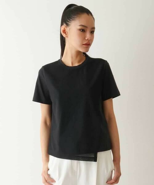 HIROKO BIS / ヒロコビス カットソー | 【UVカット/遮熱性】レイヤードメッシュデザインカットソー /洗濯機で洗える | 詳細14