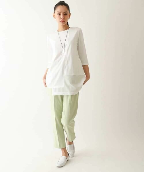 HIROKO BIS / ヒロコビス チュニック | 【UVカット/遮熱性】メッシュ切り替えデザインチュニック /洗濯機で洗える | 詳細15