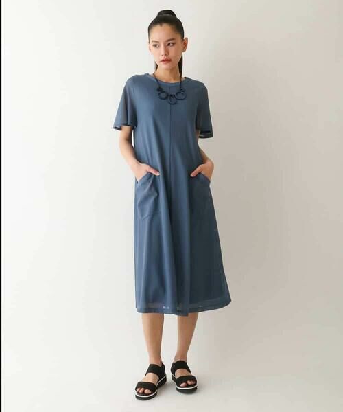 HIROKO BIS / ヒロコビス ロング・マキシ丈ワンピース | 【UVカット/遮熱性】ラッセルメッシュAラインワンピース /洗濯機で洗える | 詳細18