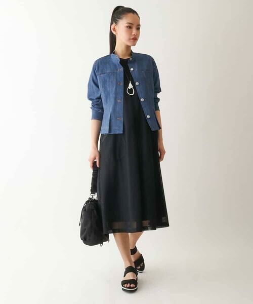 HIROKO BIS / ヒロコビス ロング・マキシ丈ワンピース | 【UVカット/遮熱性】ラッセルメッシュAラインワンピース /洗濯機で洗える | 詳細24